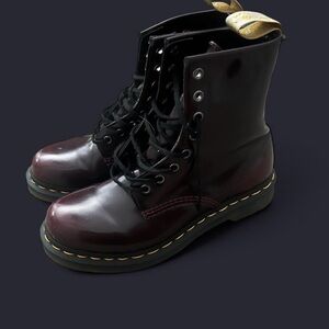 Dr. Martens Cherry Red Vegan Boots